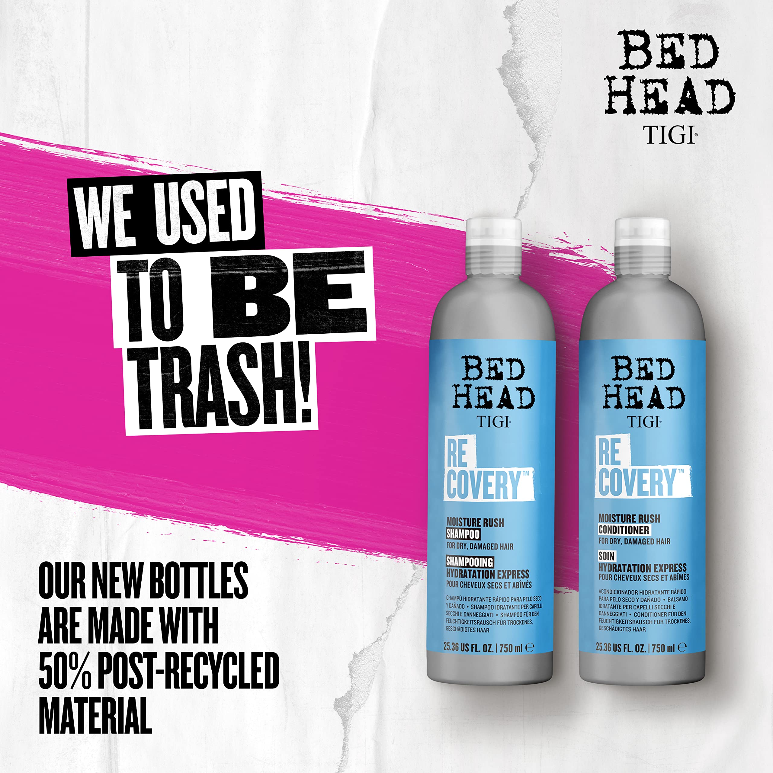 TIGI Bed Head Shampoo & Conditioner For Dry Hair Recovery With Prickly Pear Cactus Extract 2 x 25.36 fl oz